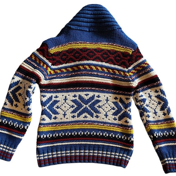 Zara Man Chunky Heavy Sweater Men’s Size XL Cowl Neck Fisherman's Acrylic Wool - Picture 9 of 16